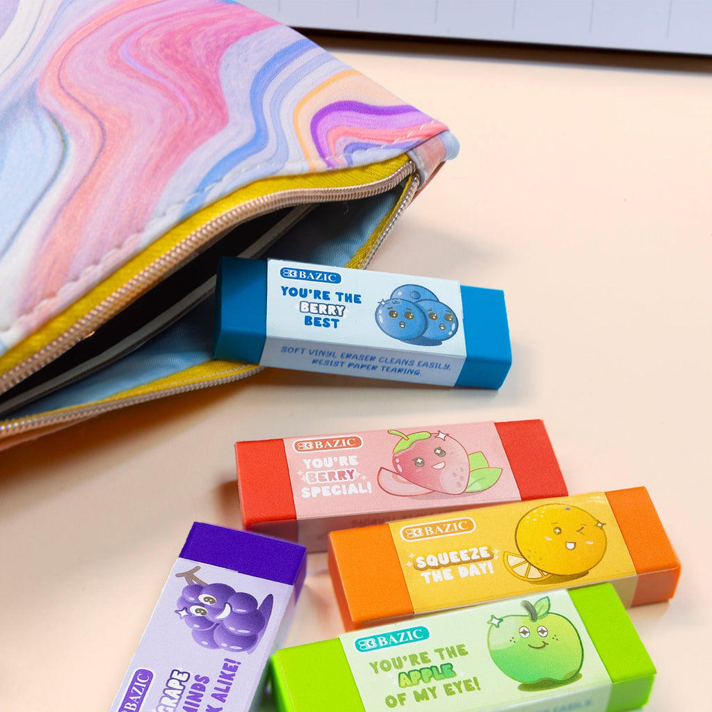 BAZIC Tutti Frutti Scented Erasers (5/Pack)