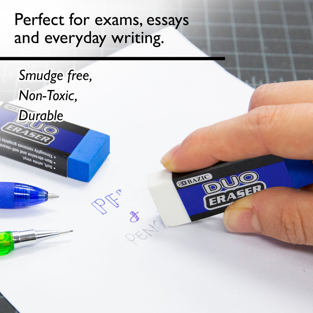 BAZIC Two-Tone Eraser (4/Pack)