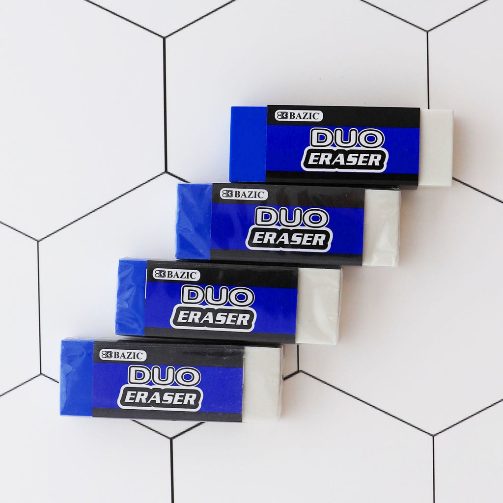 BAZIC Two-Tone Eraser (4/Pack)