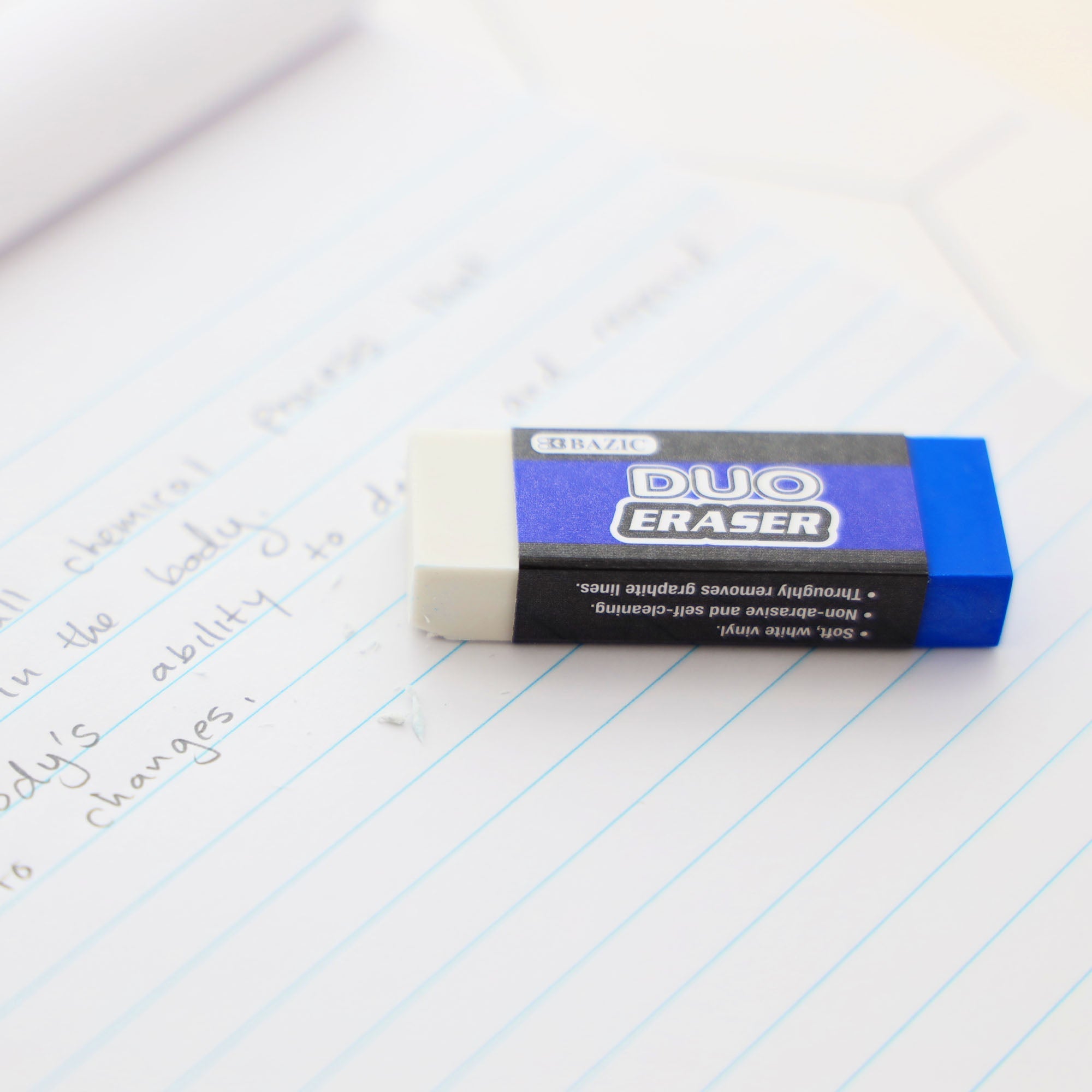 BAZIC Two-Tone Eraser (4/Pack)