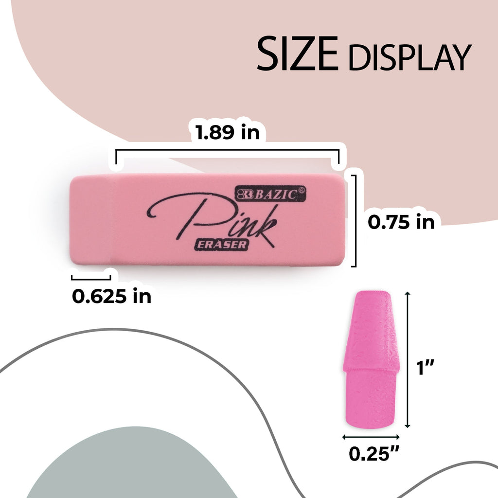BAZIC Pink Eraser Sets (15/Pack)