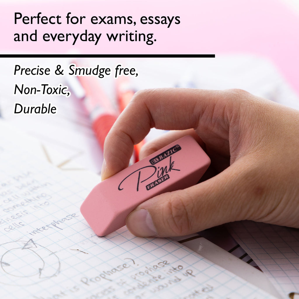 BAZIC Pink Eraser Sets (15/Pack)