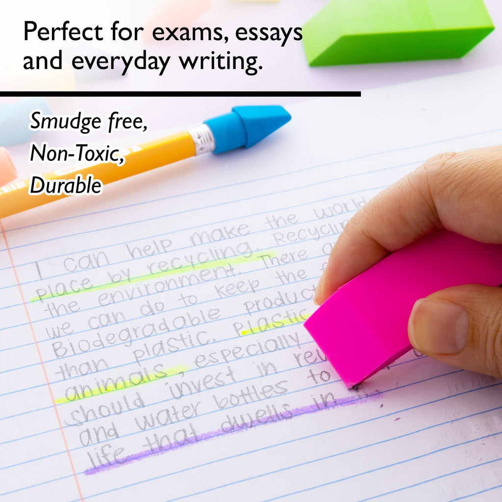 BAZIC Neon Eraser Sets (15/Pack)