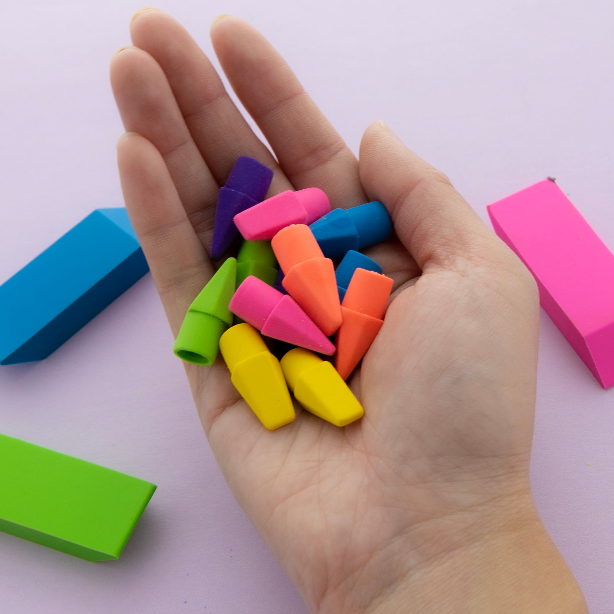 BAZIC Neon Eraser Sets (15/Pack)