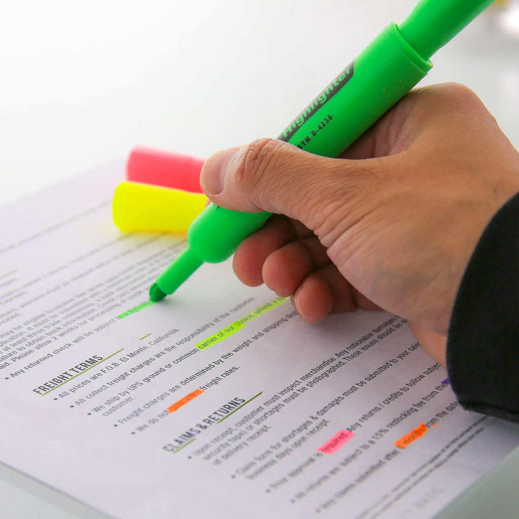 BAZIC Desk Style Fluorescent Highlighters