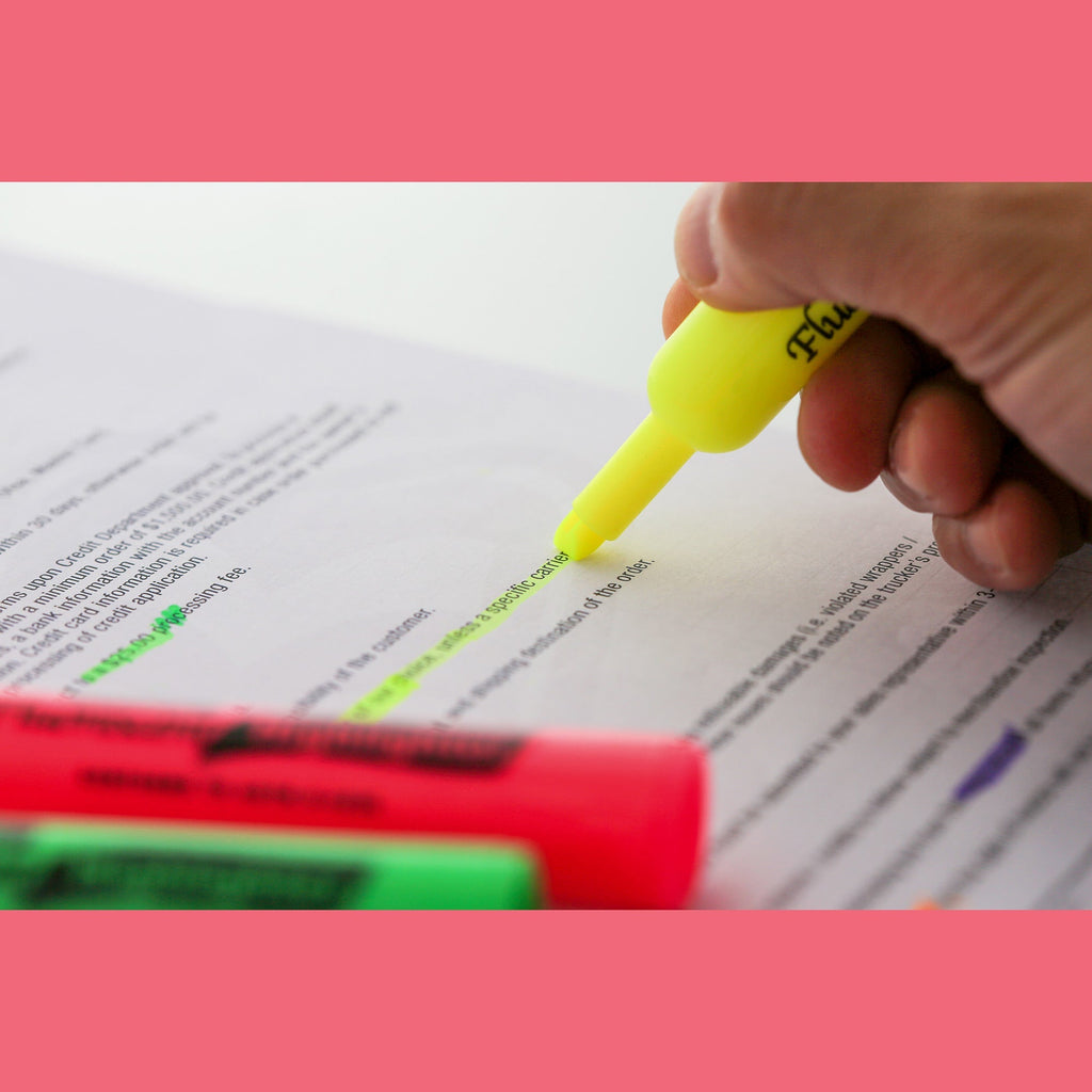 BAZIC Desk Style Fluorescent Highlighters