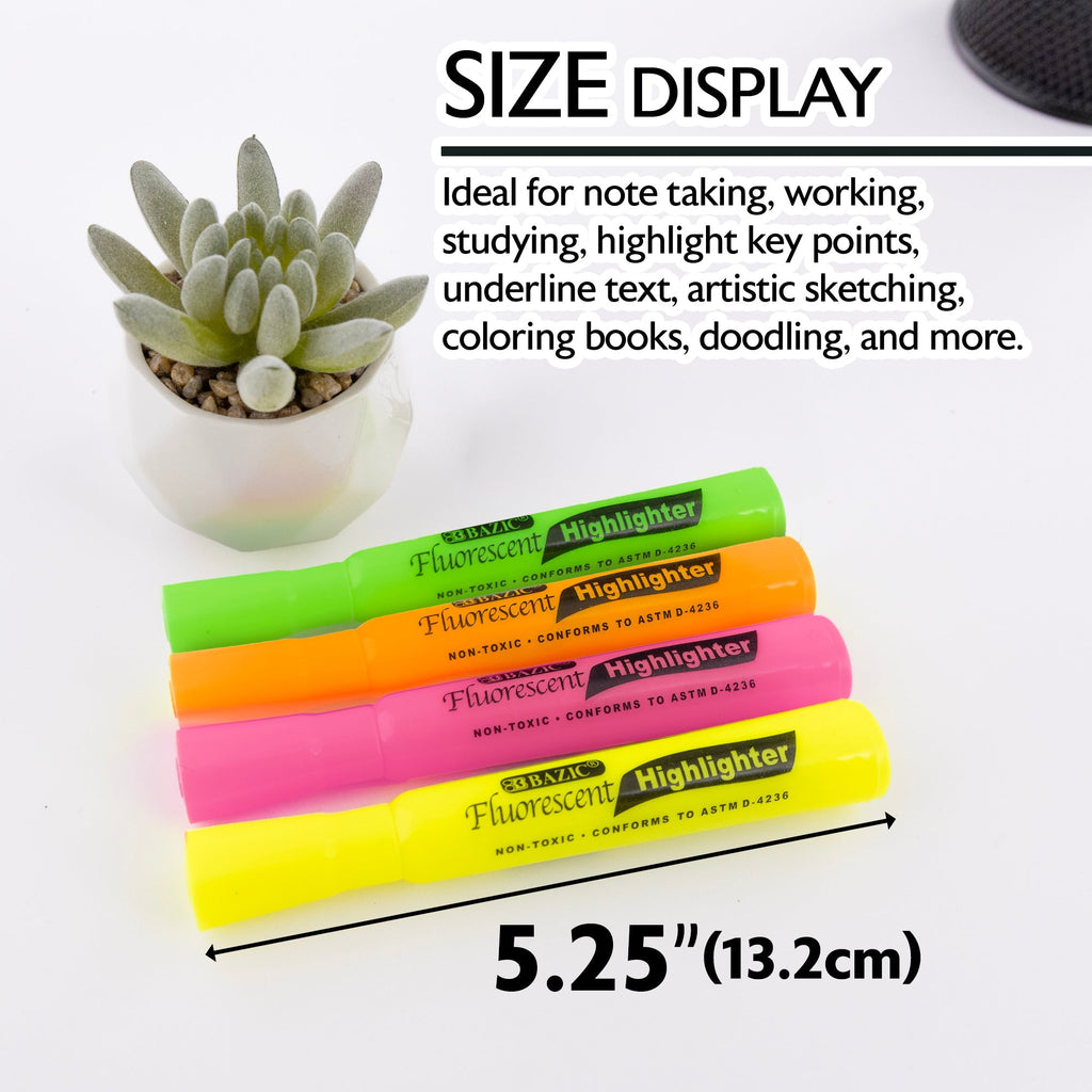 BAZIC Desk Style Fluorescent Highlighters