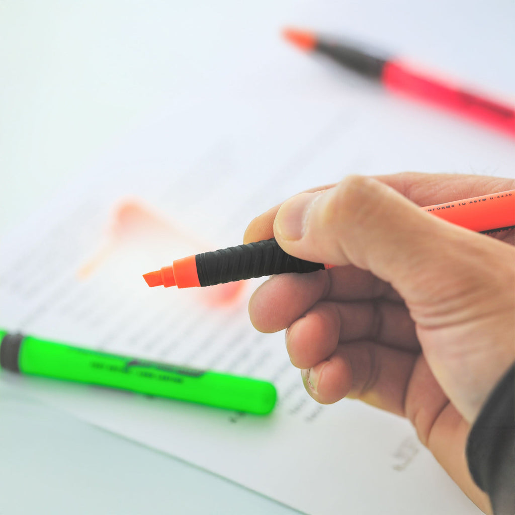 BAZIC Pen Style Fluorescent Highlighters w/