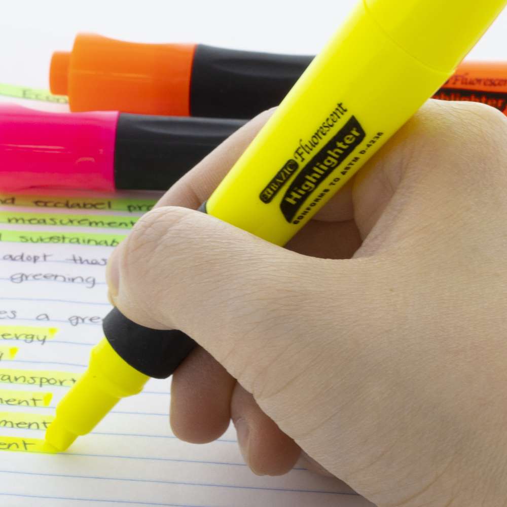BAZIC Yellow Desk Style Fluorescent