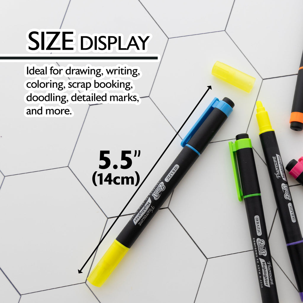 BAZIC Double Tip Fluorescent Highlighters