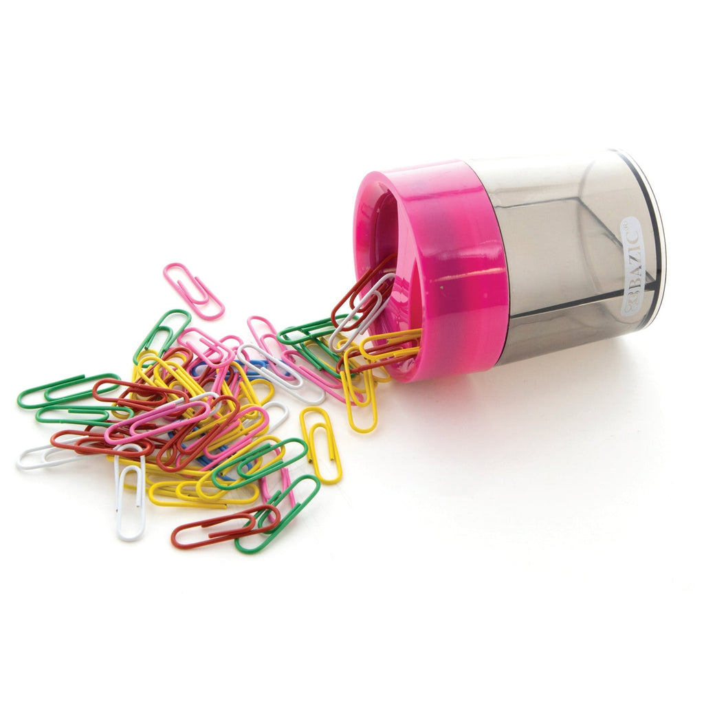 BAZIC Magnetic Paper Clips Holder w/ Asst. Color