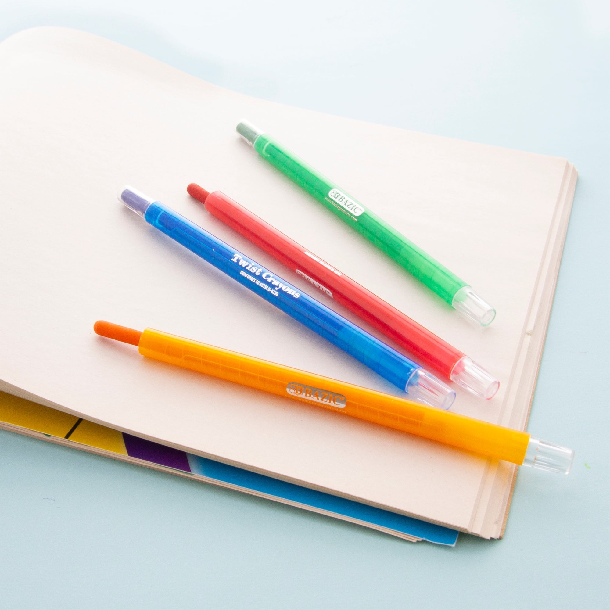 BAZIC 8 Color Propelling Crayons