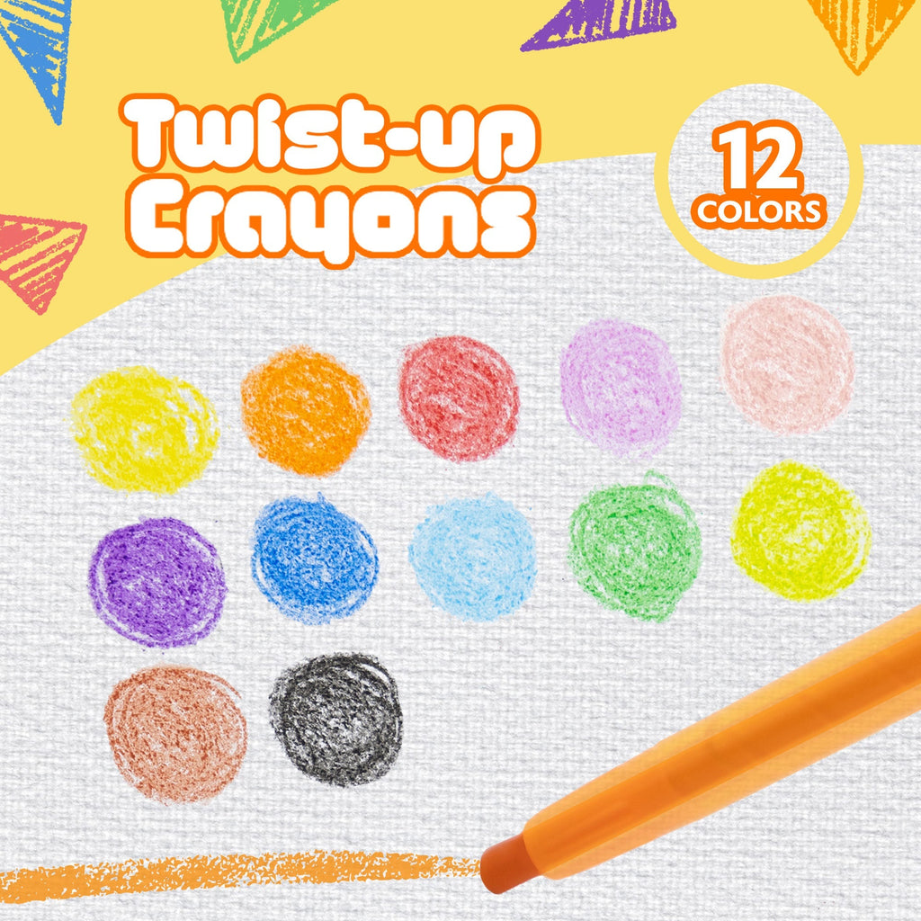 BAZIC 12 Color Propelling Crayons