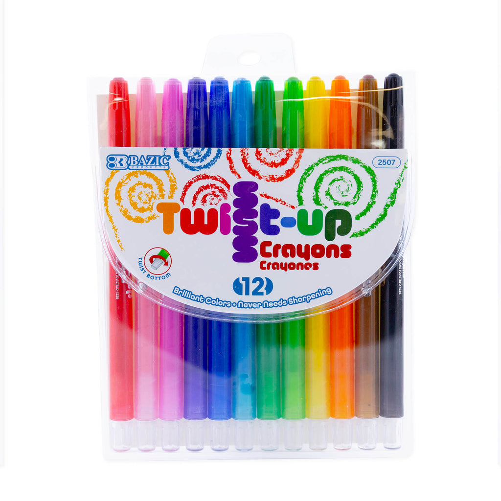 BAZIC 12 Color Propelling Crayons