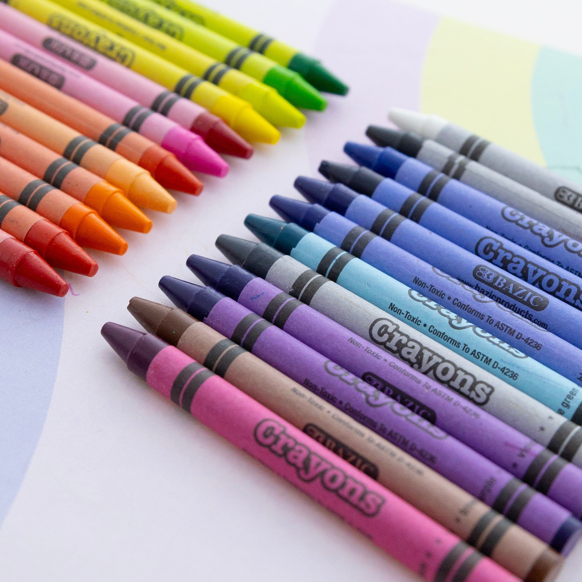 BAZIC 24 Color Premium Crayons