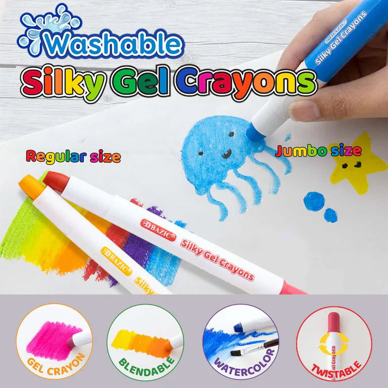 BAZIC 6 Color Silky Gel Crayons