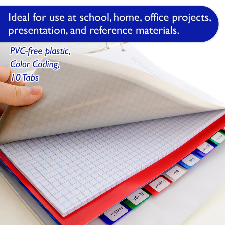 BAZIC Dividers w/ 10-Color Tabs