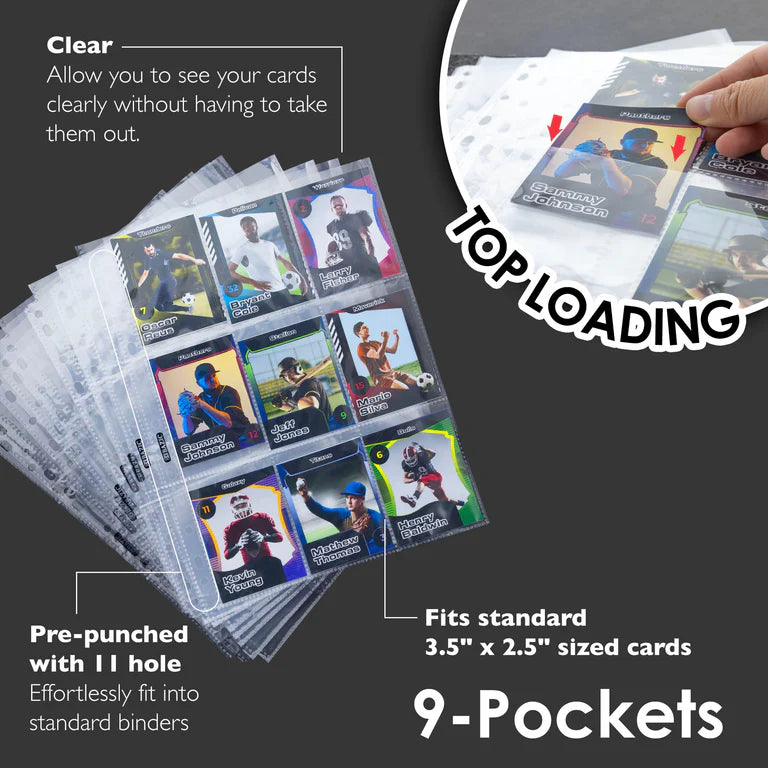BAZIC Top Loading 9-Pockets Trading Card