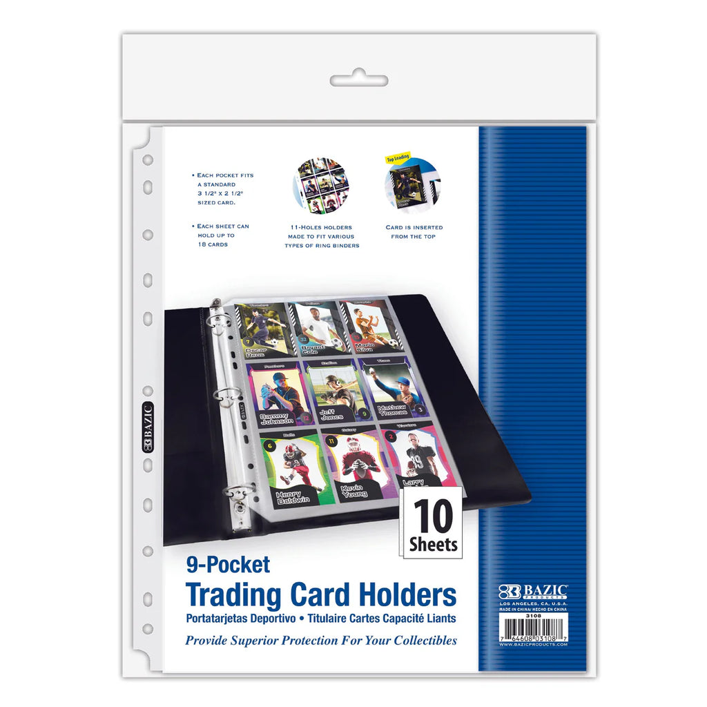 BAZIC Top Loading 9-Pockets Trading Card