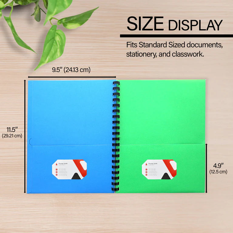 BAZIC Asst. Color 8-Pocket Folder