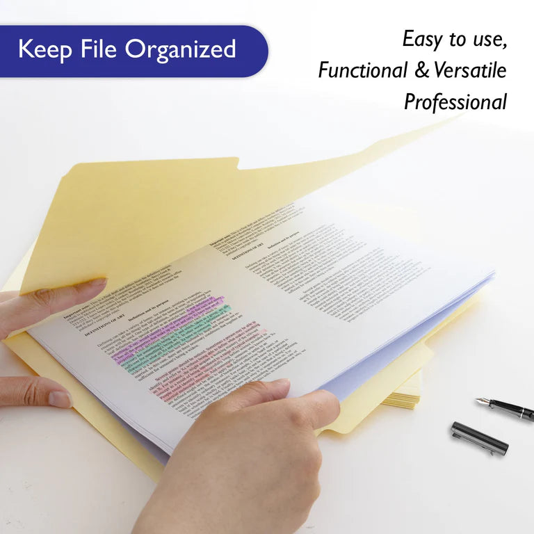 BAZIC 1/3 Cut Letter Size Manila File Folder 100pc
