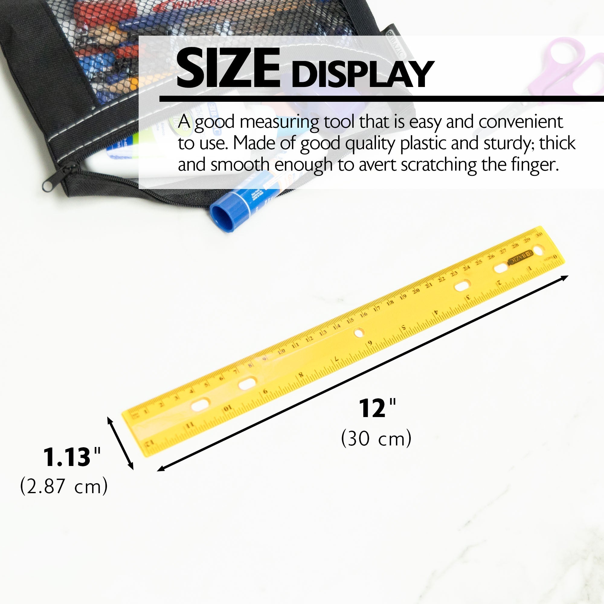 BAZIC 12" Jeweltones Color Ruler