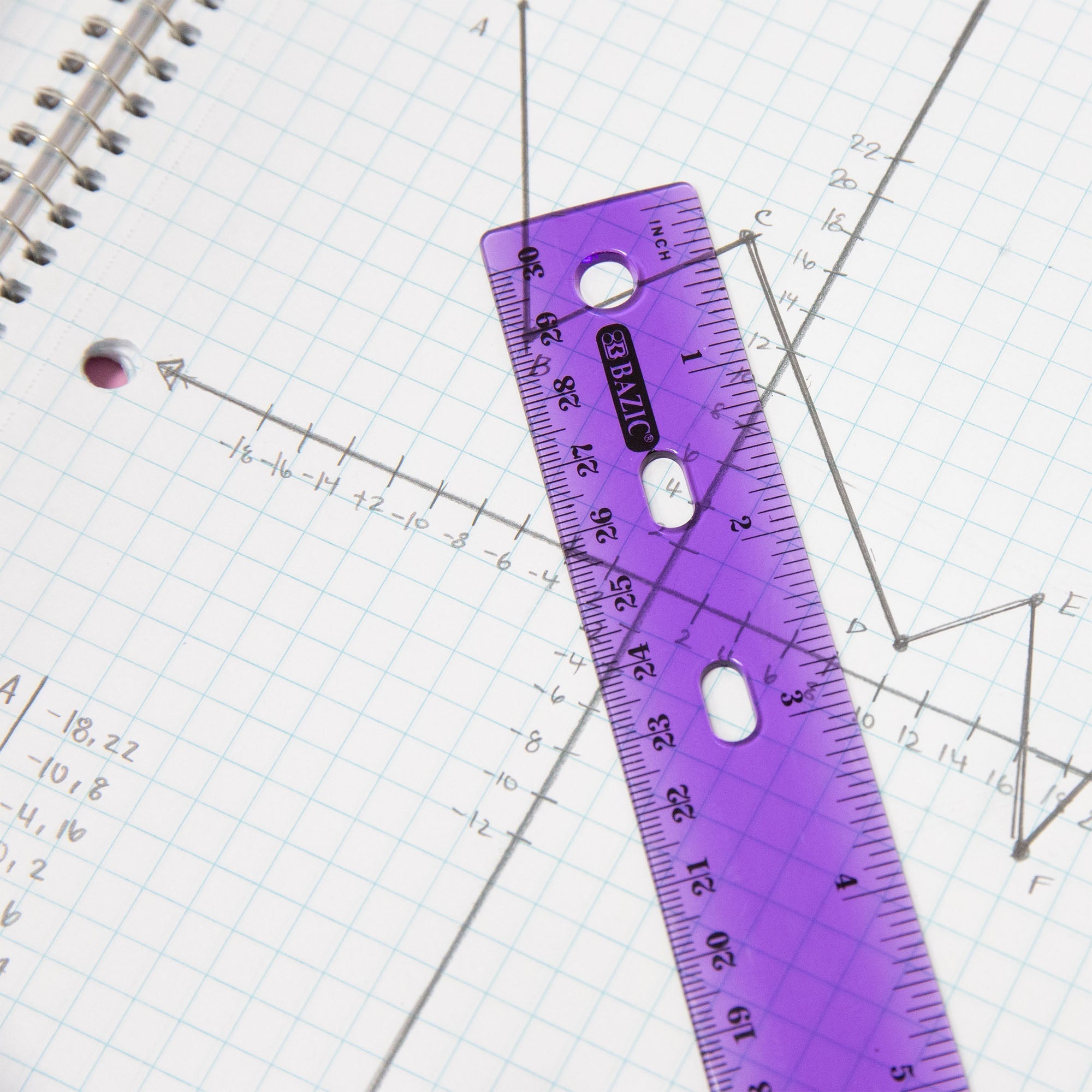 BAZIC 12" Jeweltones Color Ruler