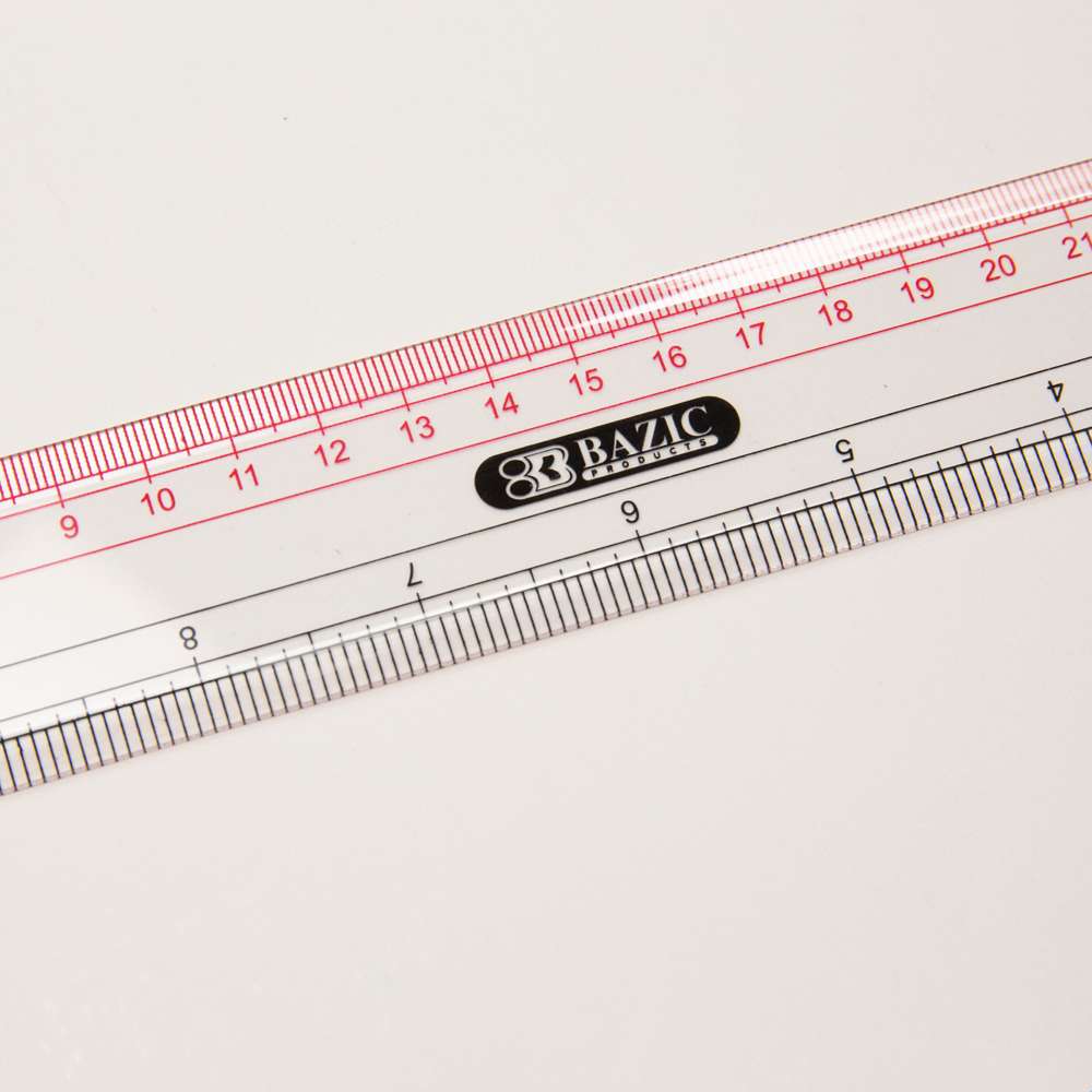 BAZIC Claro 12" Transparent Plastic