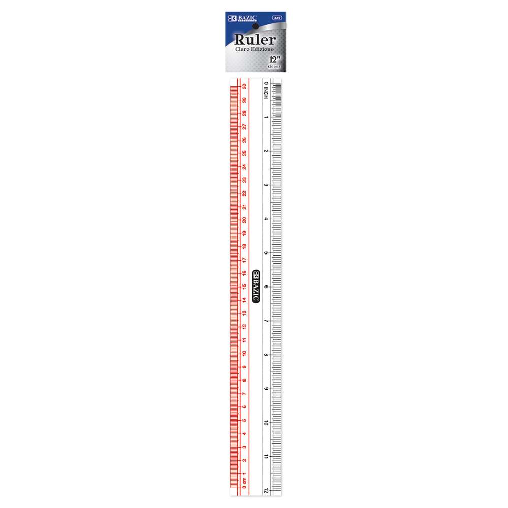 BAZIC Claro 12" Transparent Plastic