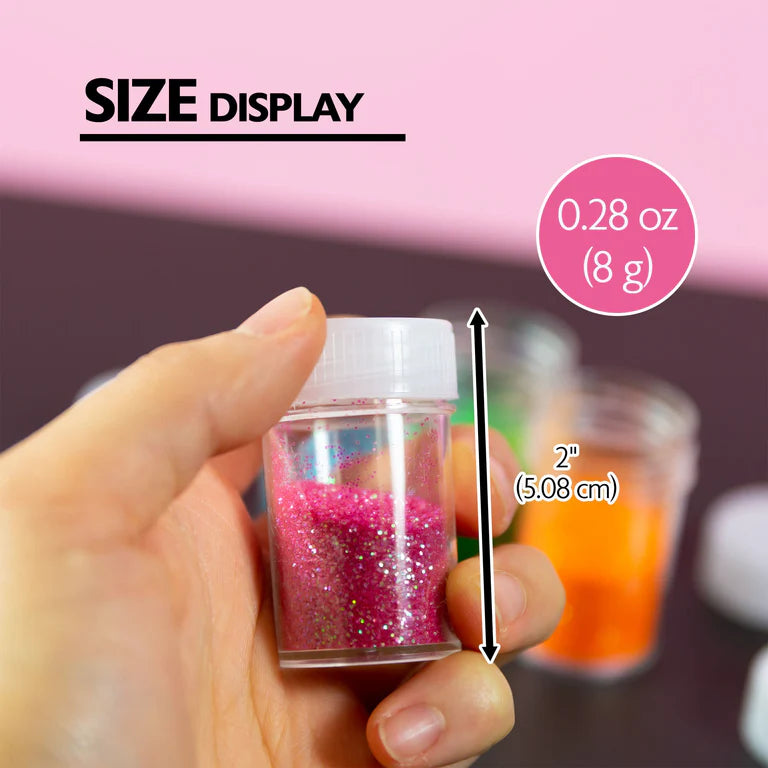 BAZIC 0.28 oz (8g) 4 Neon Color Glitter Shaker