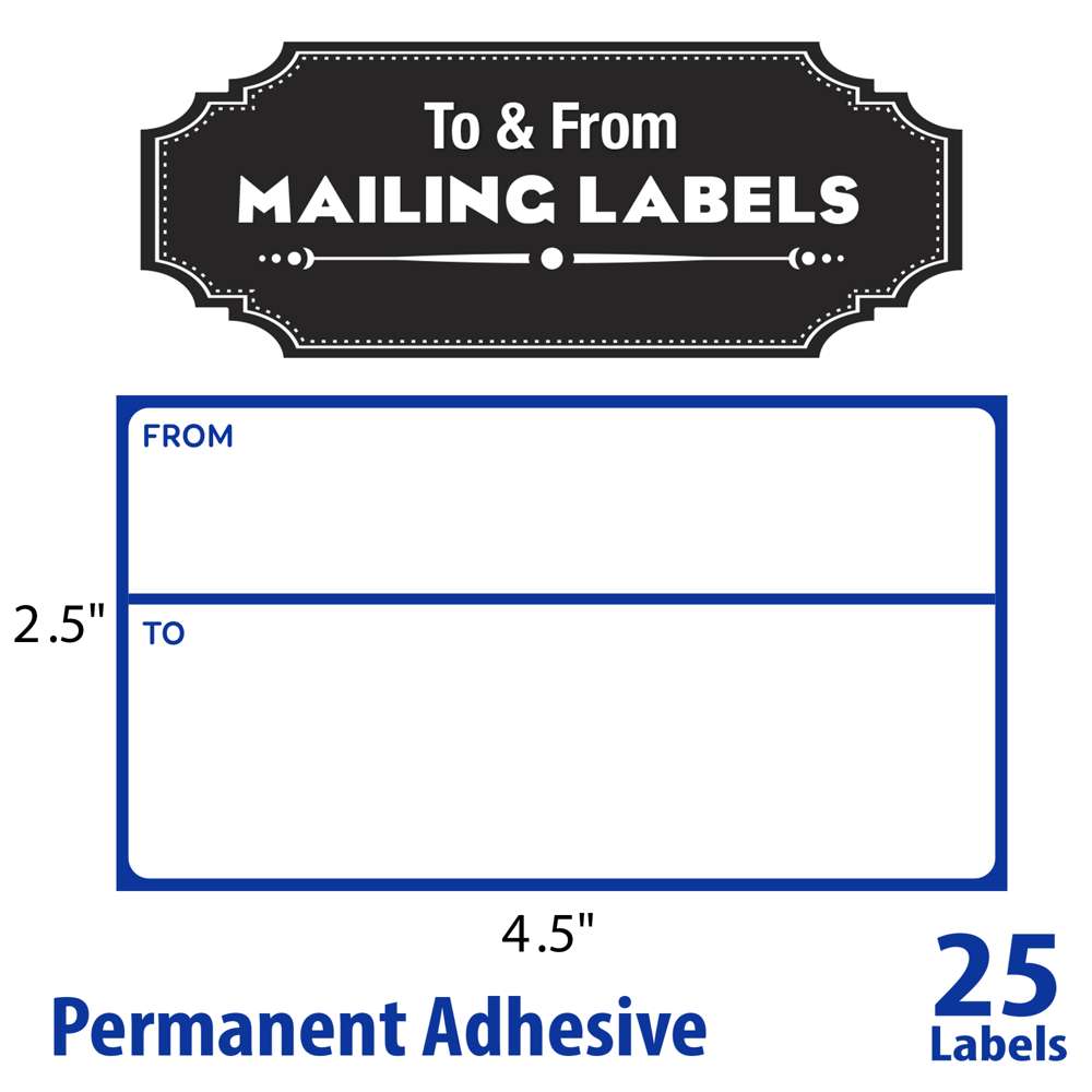BAZIC Mailing Label (25/Pack)