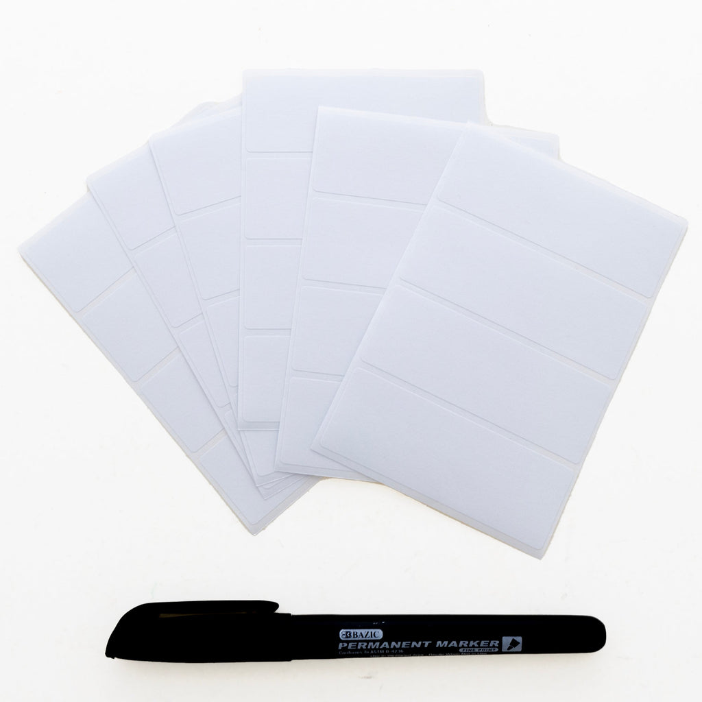 BAZIC 2 3/4" X 1" White Multipurpose Label