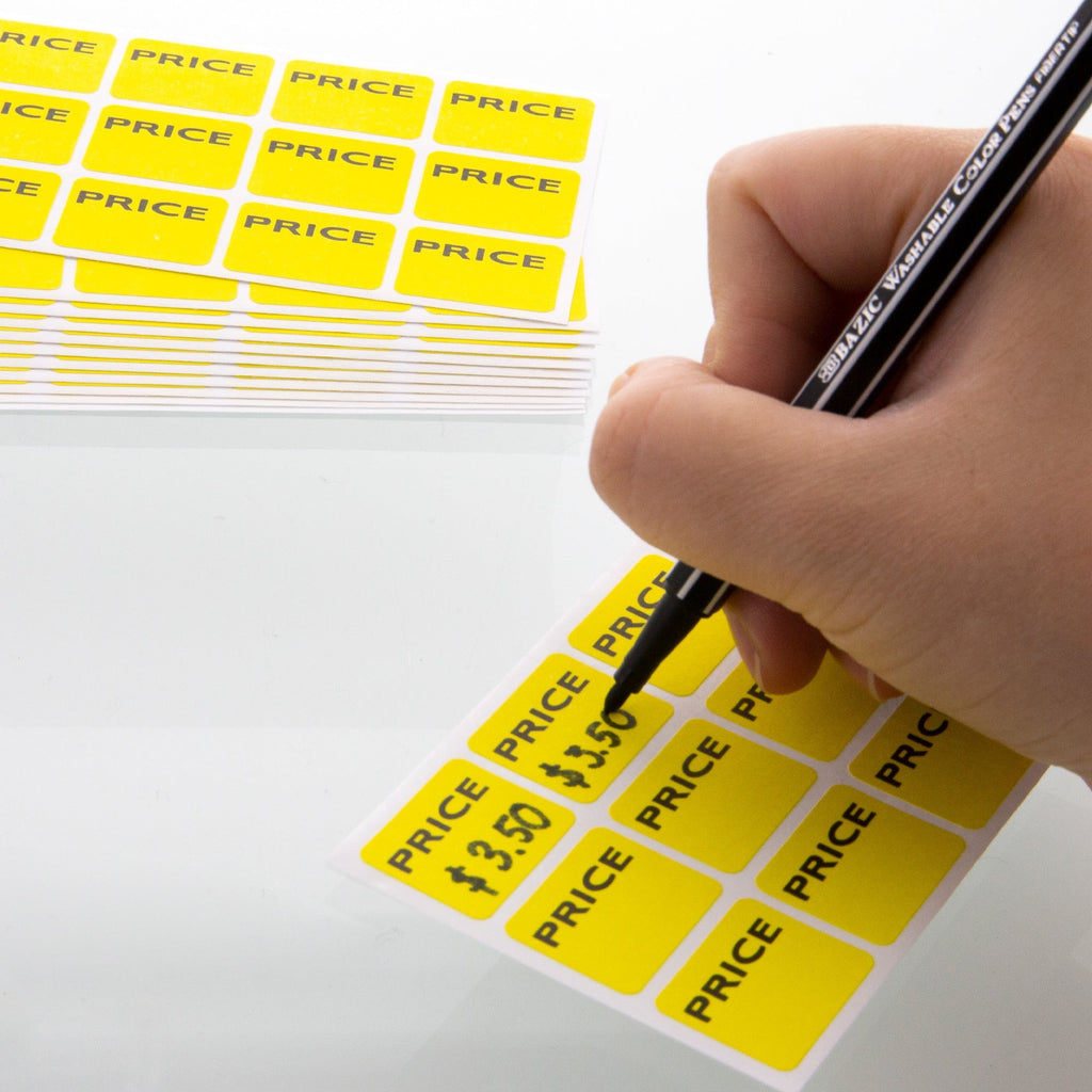 BAZIC Yellow Price Mark Label (180/Pack)