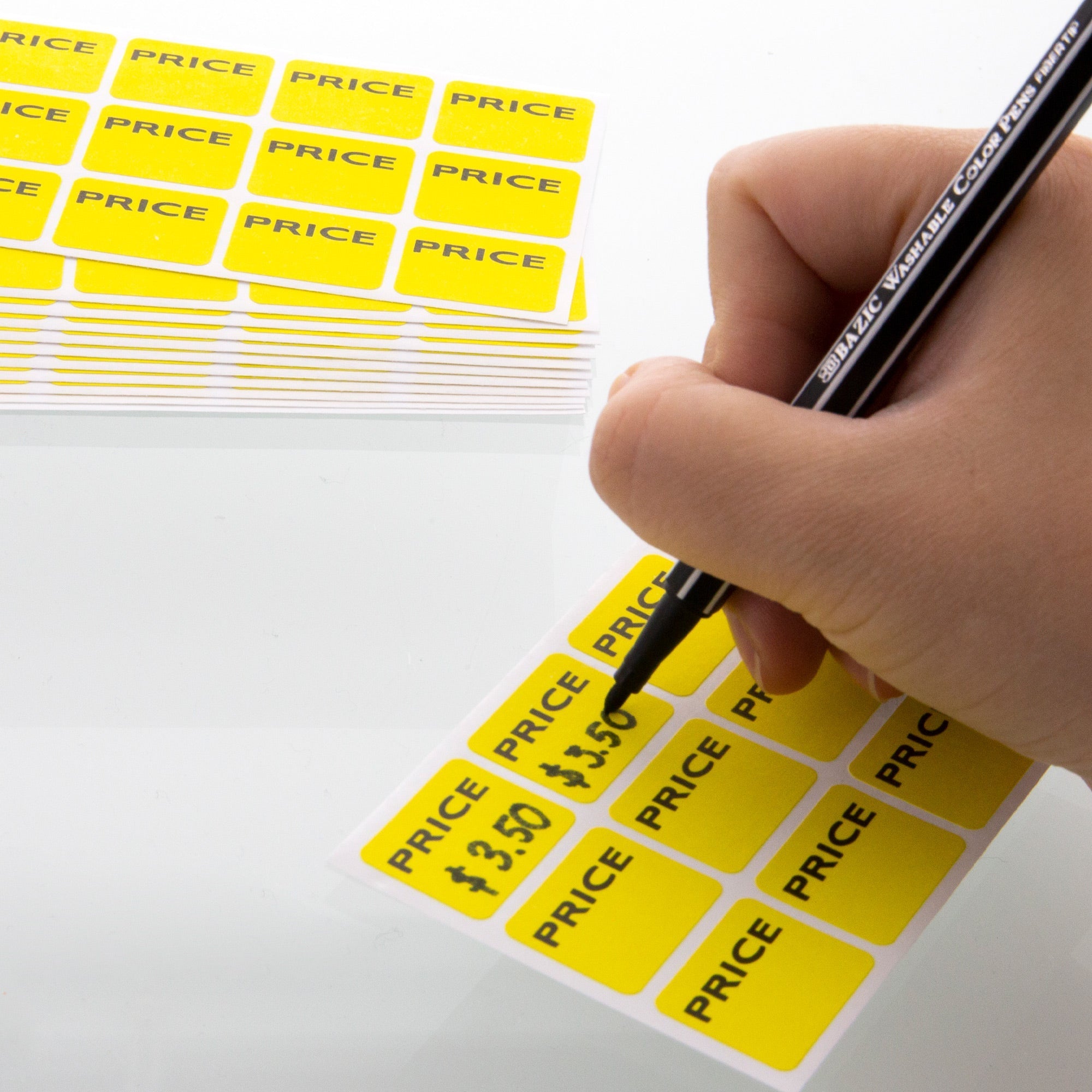 BAZIC Yellow Price Mark Label (180/Pack)