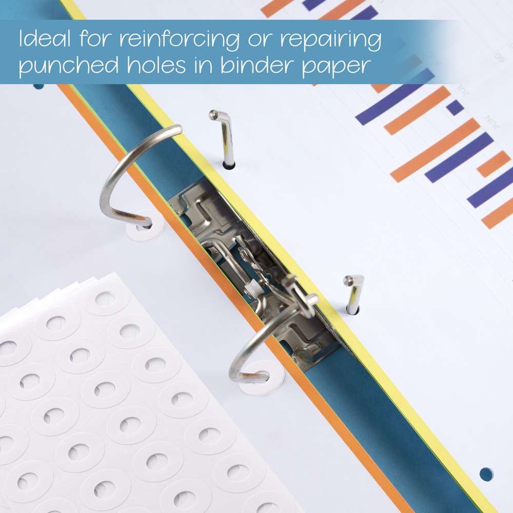 BAZIC White Round Reinforcement Label