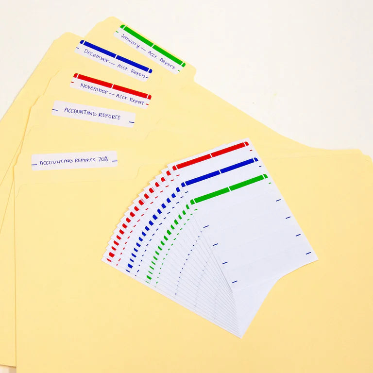 Assorted Color File Folder Label