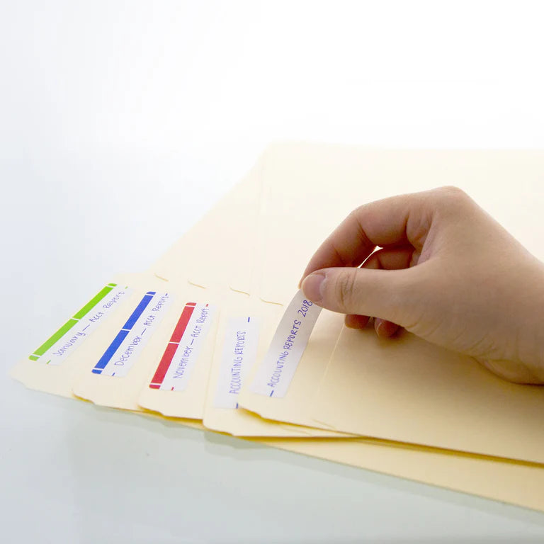 Assorted Color File Folder Label