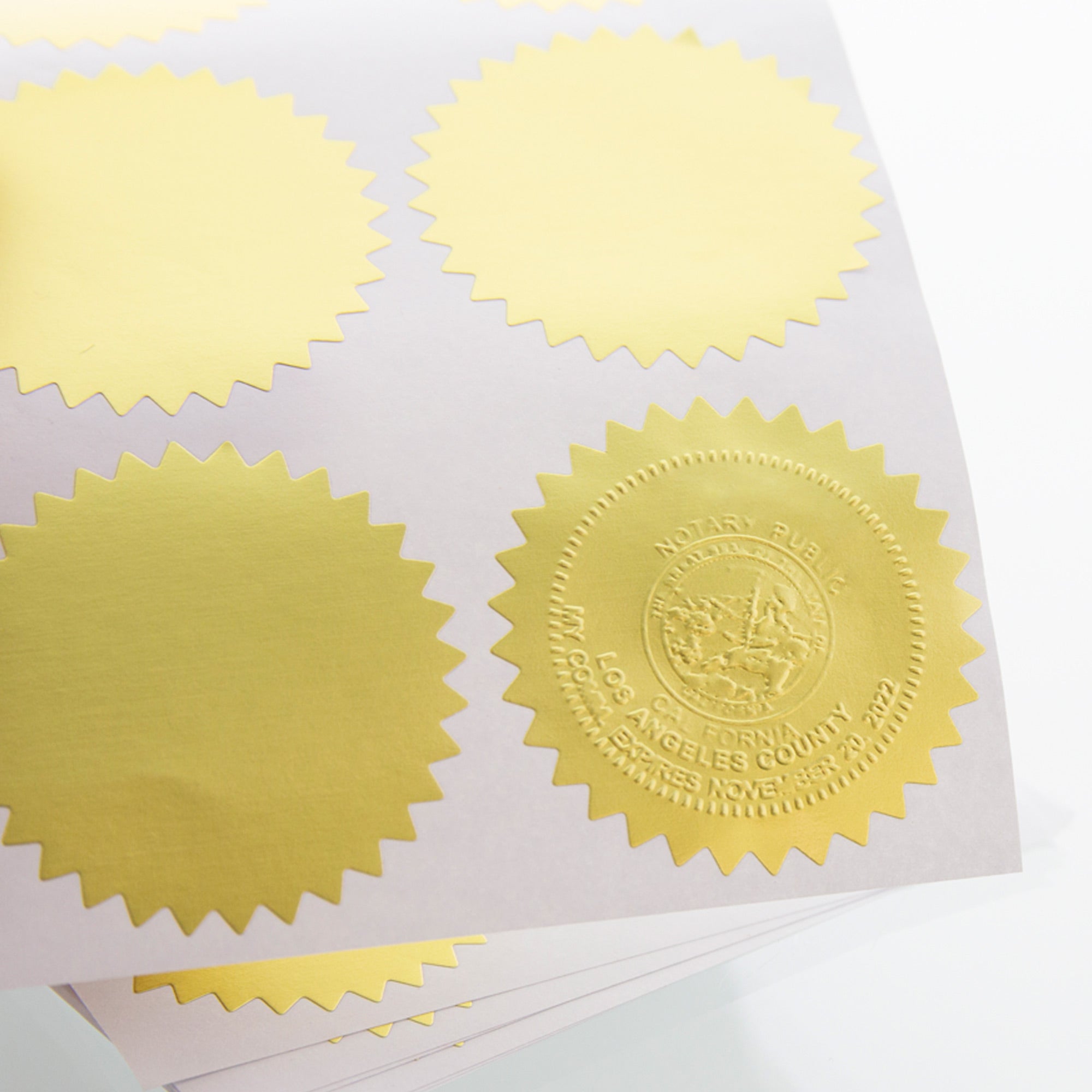 BAZIC 2" Gold Foil Notary/Certificate Seal Label