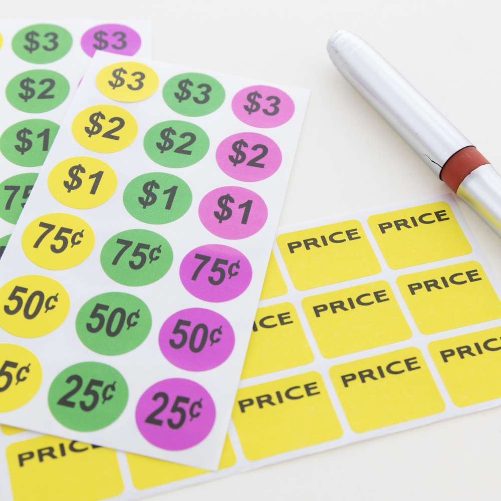 BAZIC Garage Sale Label (180/Pack)