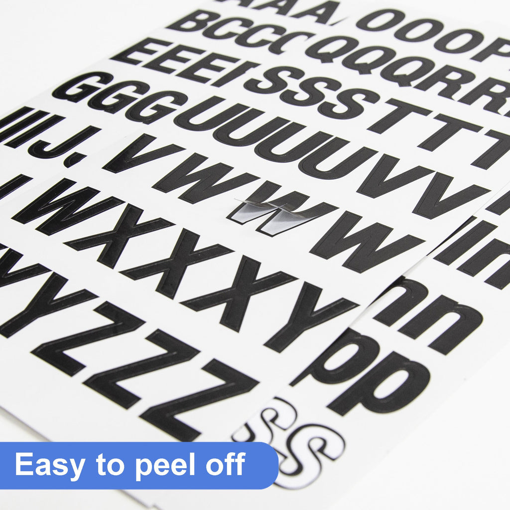 BAZIC 1" Black Color Alphabet & Numbers