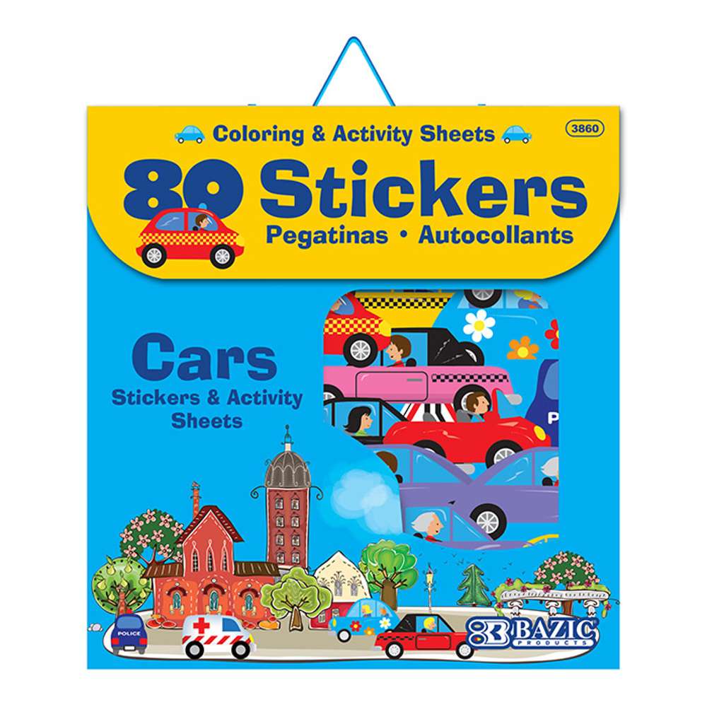 BAZIC Car Series Assorted Sticker (80/Bag)