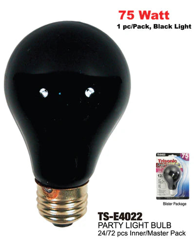 Black Party Light Bulb (75 Watts)