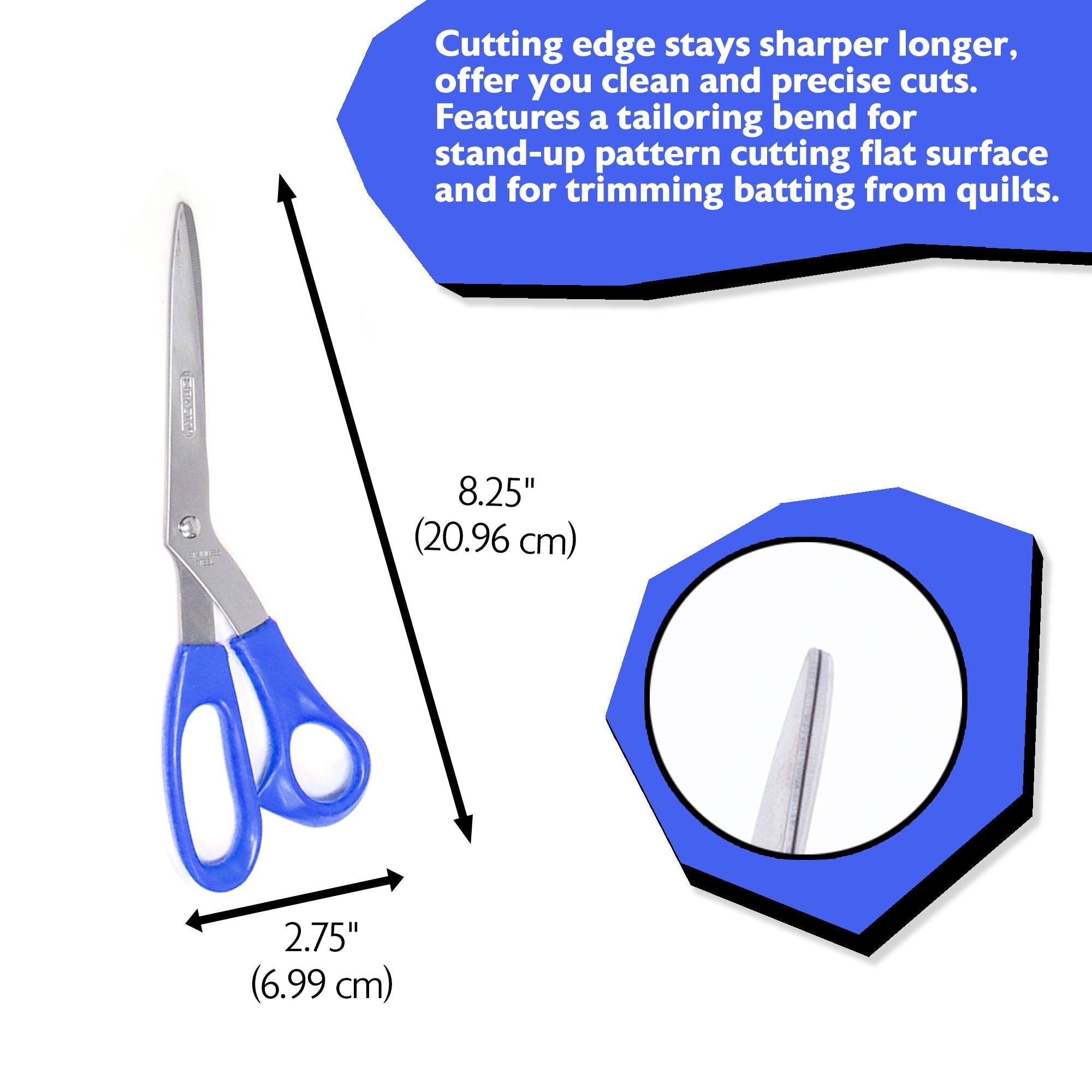 BAZIC 8" Classic Bent Handle Stainless Steel