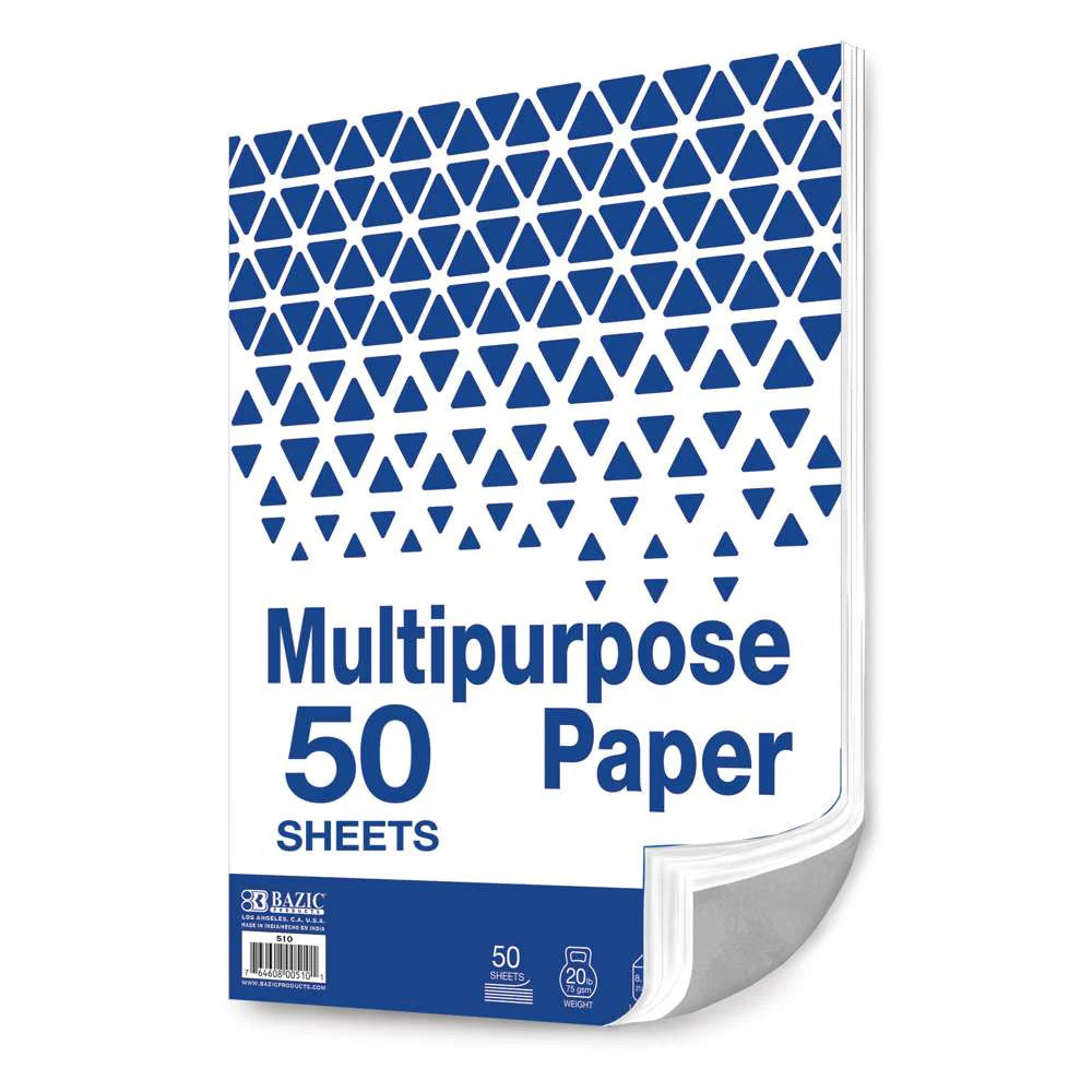 BAZIC 50 Ct. White Multipurpose Paper