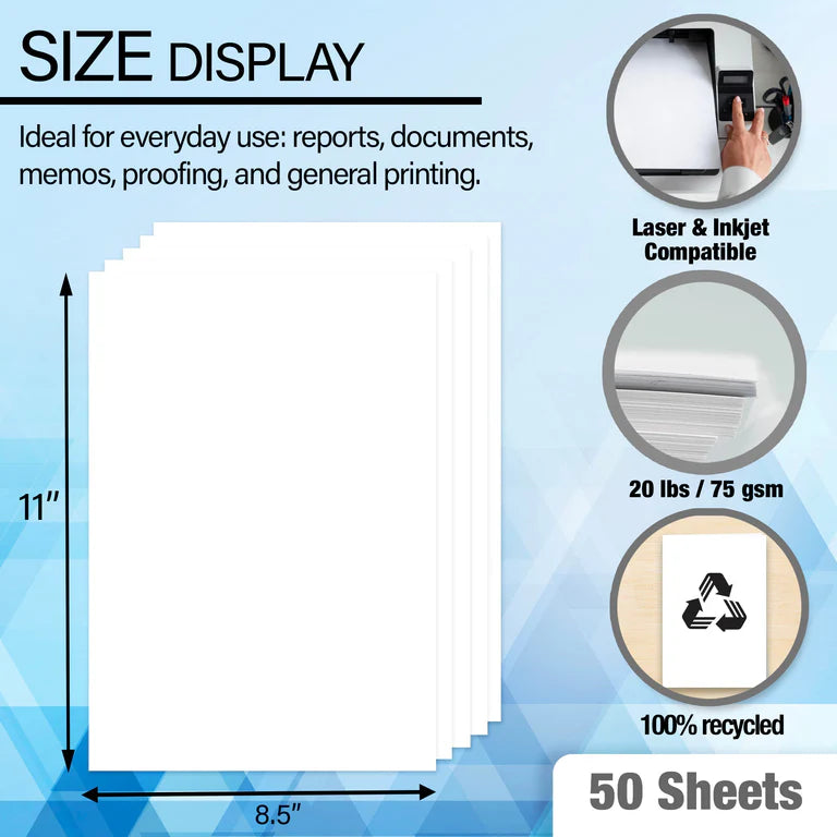 BAZIC 50 Ct. White Multipurpose Paper