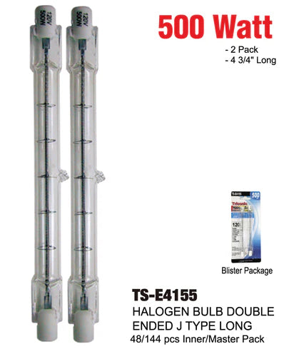 Double Ended J Type Short Halogen Bulbs (500 Watts)
