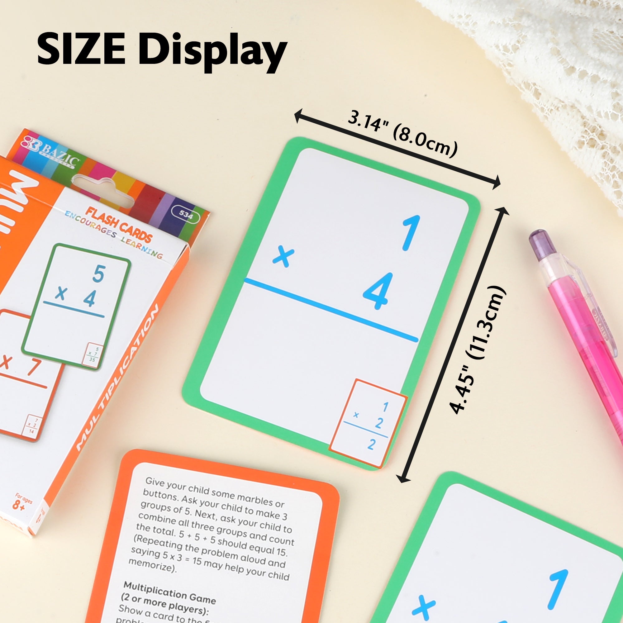 BAZIC Multiplication Flash Cards (36/Pack)