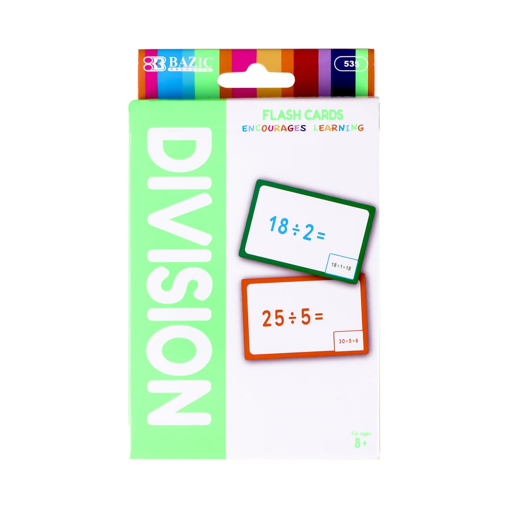 BAZIC Division Flash Cards (36/Pack)