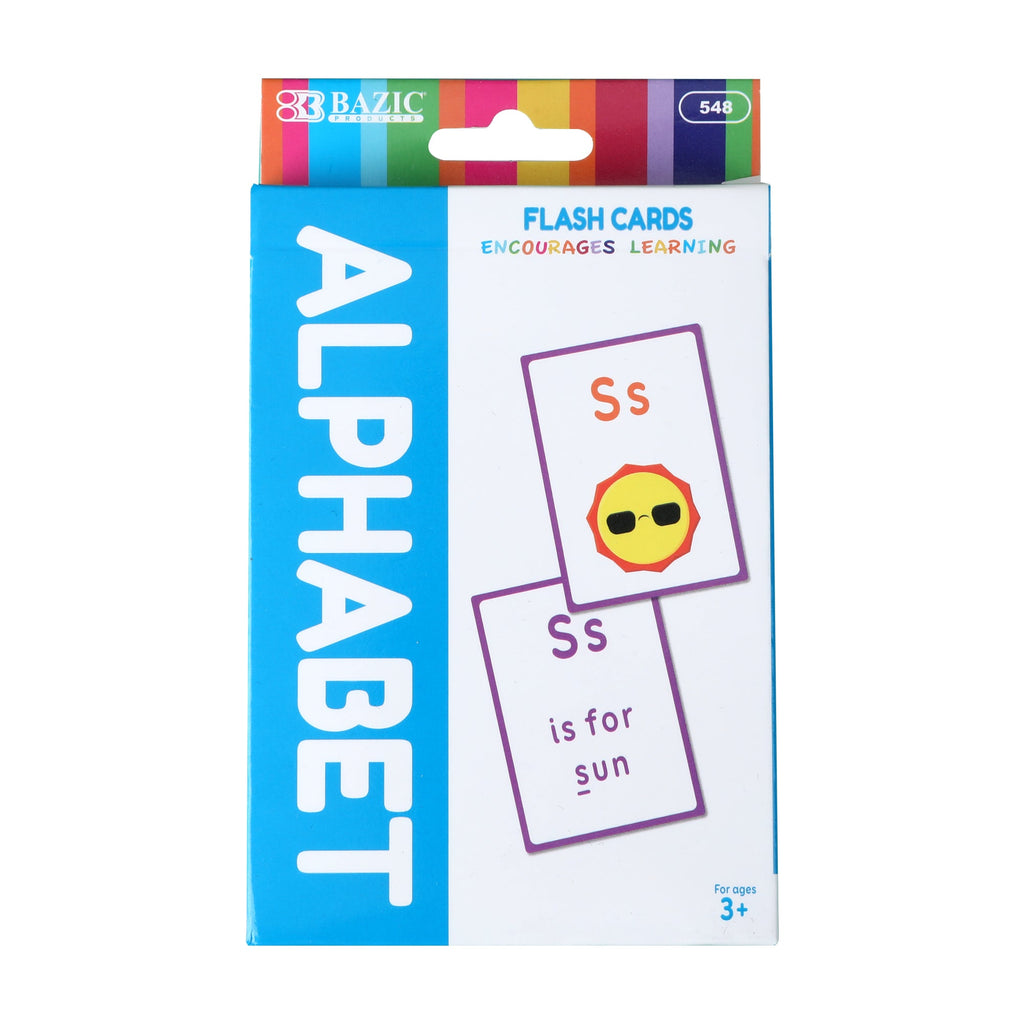 BAZIC Alphabet Preschool Flash Cards (36/Pack)