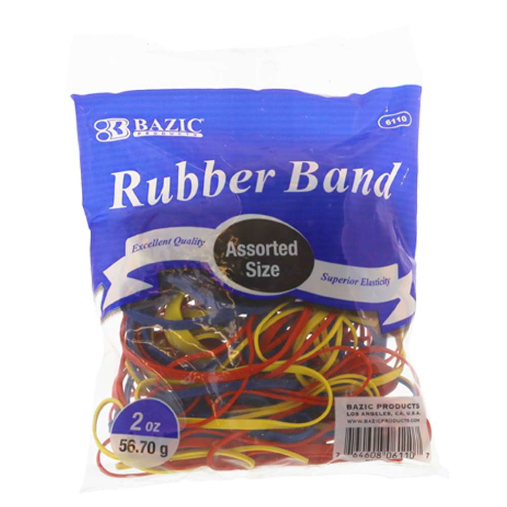 BAZIC  Assorted Sizes and Colors Rubber Band